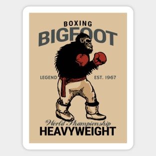 Vintage Boxing Bigfoot The Legend Magnet